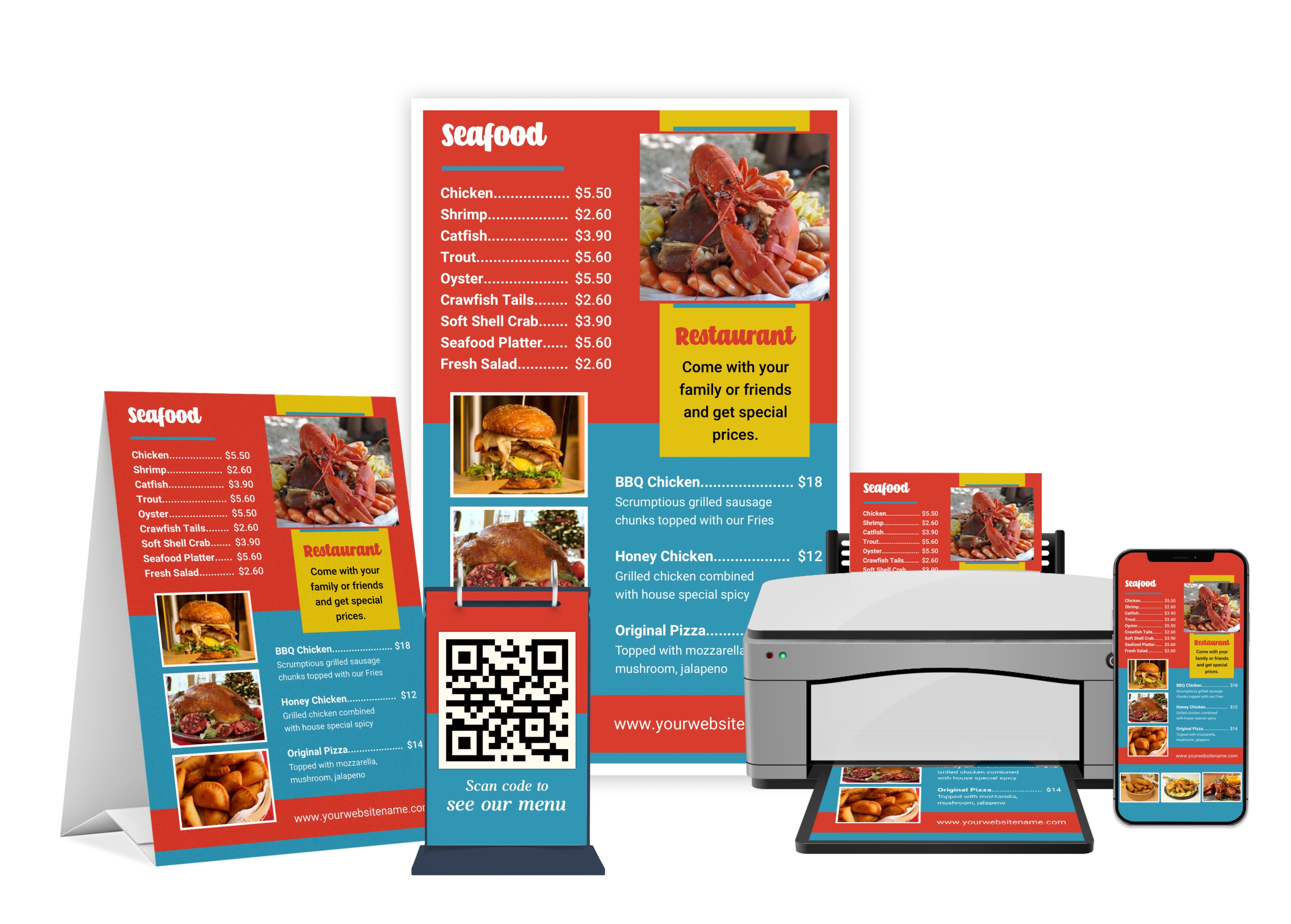 QR menu design