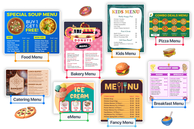 menu design template